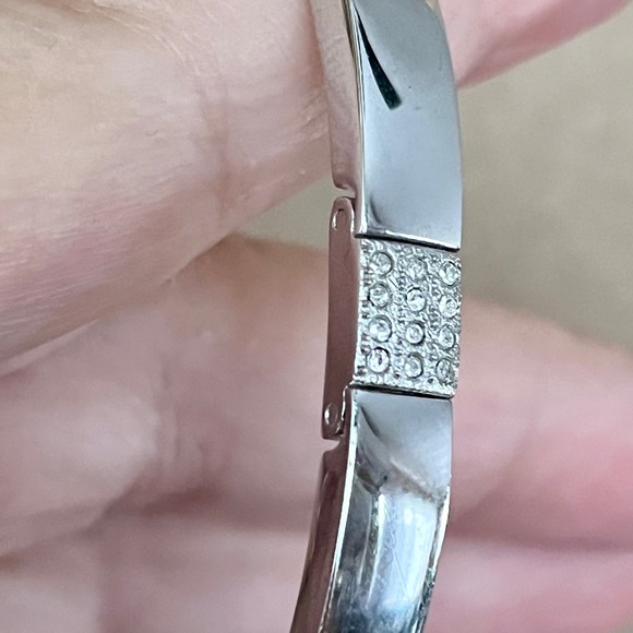 Silver with stones Women’s Mickey Mouse watch. EUC - Picture 3 of 7